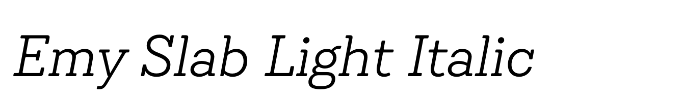 Emy Slab Light Italic